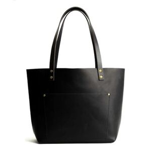 Portland Leather Goods, black tote bag, 13”x11.5”NWOT